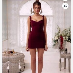 Elegant Burgundy Dress